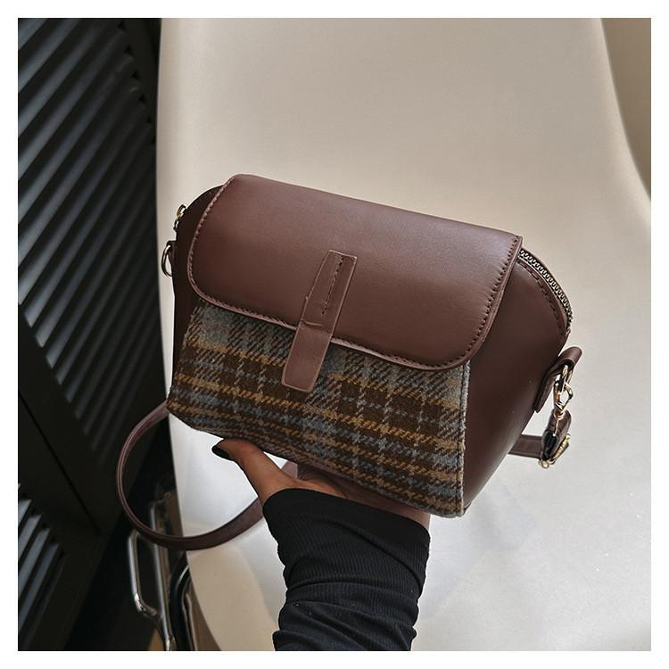 Stylish Urban Minimalist Single Shoulder Crossbody Bag With Car Stitching синий