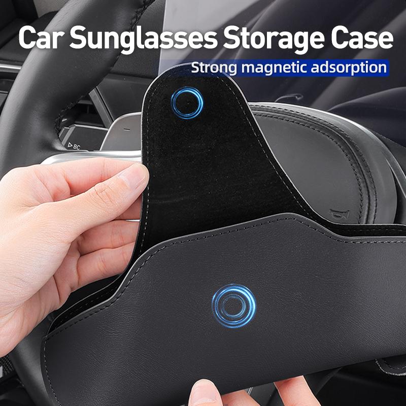 GLC GLB Car Sun Visor Glasses Box Sunglasses Card Ticket Holder Case For Mercedes Benz AMG A C E Class W201 W210 W108 W204 W20