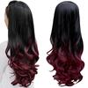 Peruci pentru Femei Lungi Crețe Ondulate Jumătate de Păr Rezistente la Căldură Culoare Gradient Stil Premium de Frumusețe