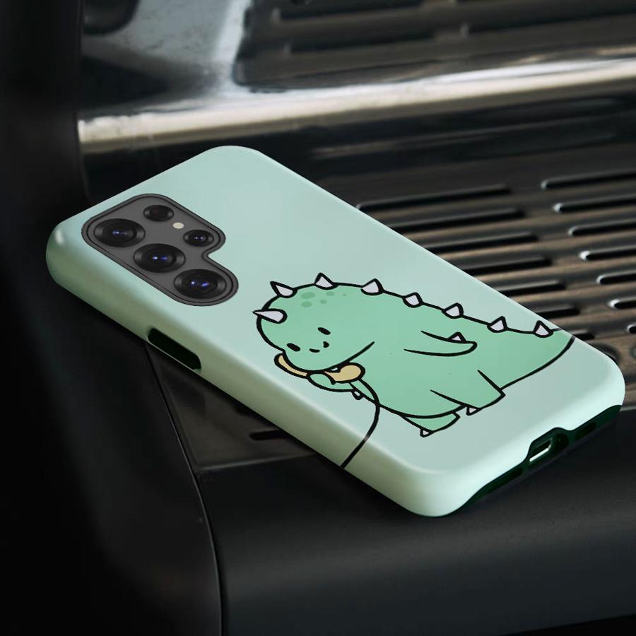 Couple Little Dinosaurs Soft Cover Capa Phone Case for Samsung Galaxy S25 S25Ultra S20 FE A26 S23Ultra S24 Ultra A16 A56 S23 A36