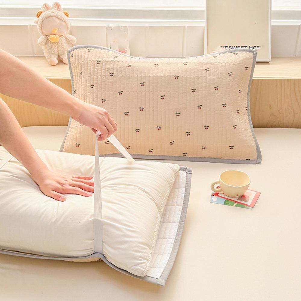 Cartoon Printing Pillow Cover Double-Layer Pillow Insert Protector Cute Cushion Cover Bed Room