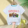 Parent Child Roblox Pure Cotton T-shirt - Short Sleeved Round Neck Cartoon Printed T-shirt Casual