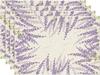 4PCS/Set Blue Hydrangea Placemats 30*45CM Linen Lavender Tulip Flower Table Mads For Home Xmas Party Dining Table Decoration