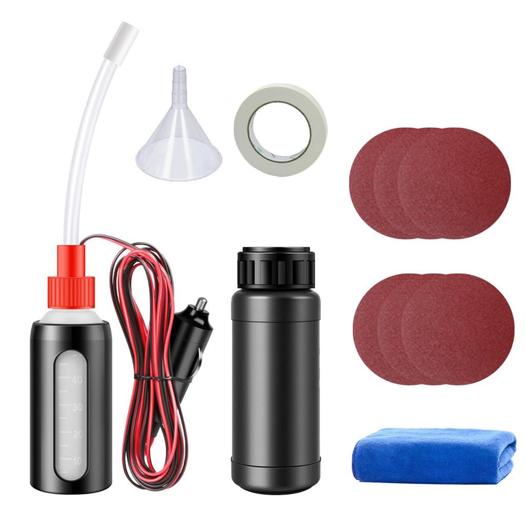 Headlight Restoration Kit, Car Headlight Cleaner and Polish Kit with Coating Liquid, Sandpapers, Atomizer Bottle,