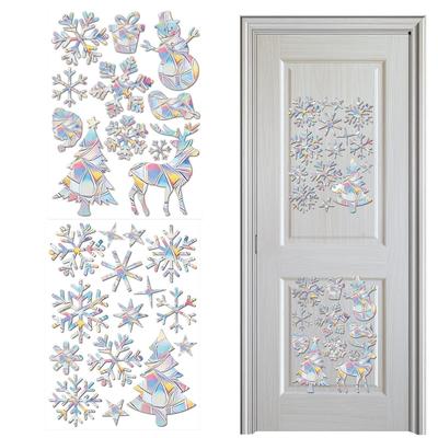 Christmas Seal Elk Snowflake Home Decoration - Winter Window Sticker Glass Door Wall Party Bedroom Living Room Dorm Apartment Restaurant Use