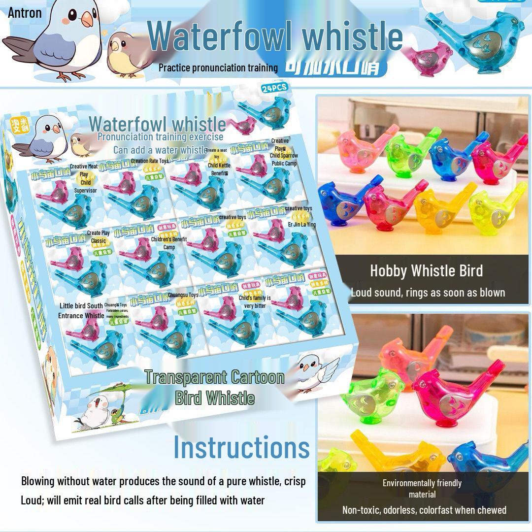

24-Piece Kids Bird Call Whistles - Waterfowl Sound Imitation & Oral Motor Training Device.