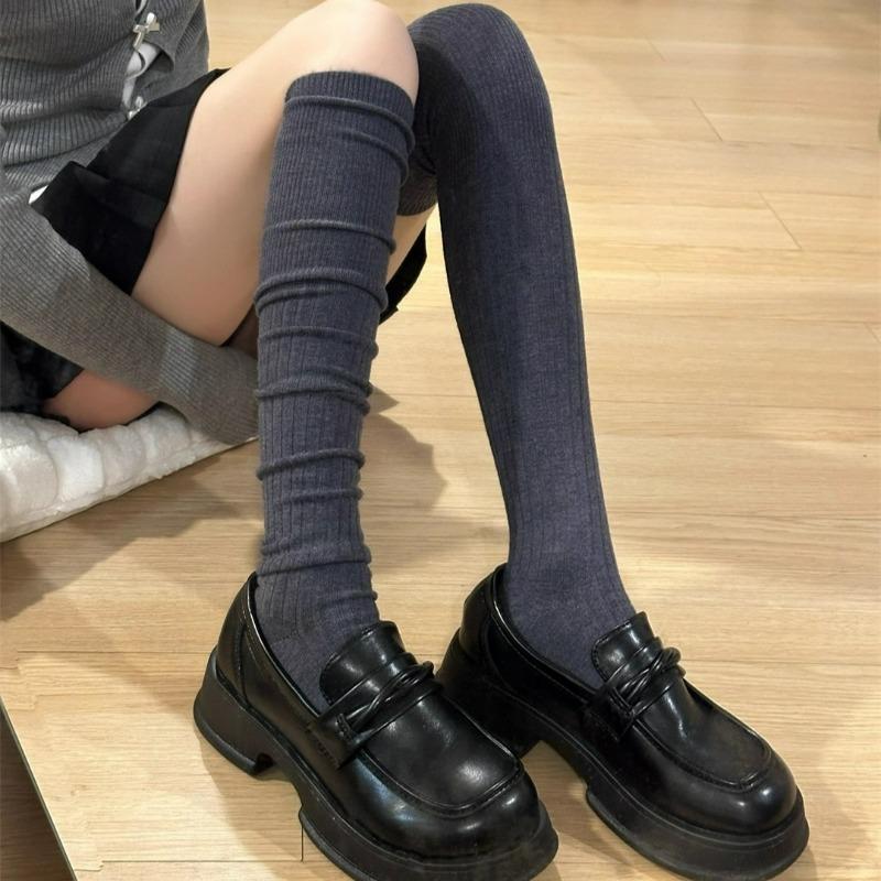 Neue Damen Stiefel Lange Socken Knielange Socken Baumwolle Weich Atmungsaktiv Herbst Winter Japanische JK Mode Strumpf Harajuku Hohe Socken