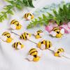 5pcs/ lot Mobile Phone Shell Children Toys Hair Ornament Slime Pendants Artificial Bees Mini Bee Simulated Animals