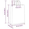 VidaXL Paper Bags 250 Pcs with Handles White 32x12x42 Cm, Paper Bag, Paper Gift Bag, Paper Gift Bag, 4101620