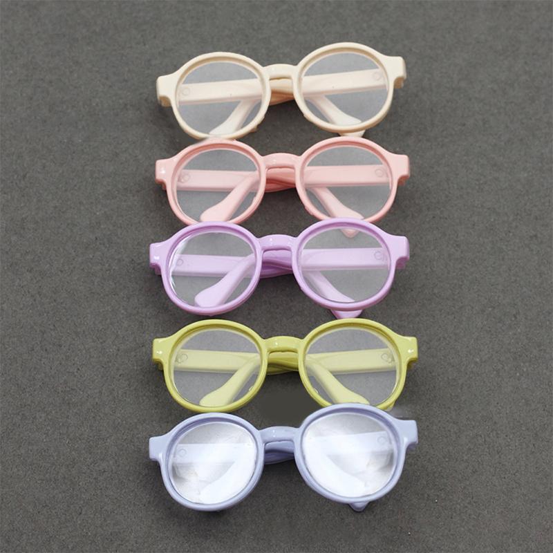 1Pcs Glasses For Mini Cotton Dolls Plastic Glasses Plush Doll Sunglasses Decoration Candy Colored Glasses Doll Accessories