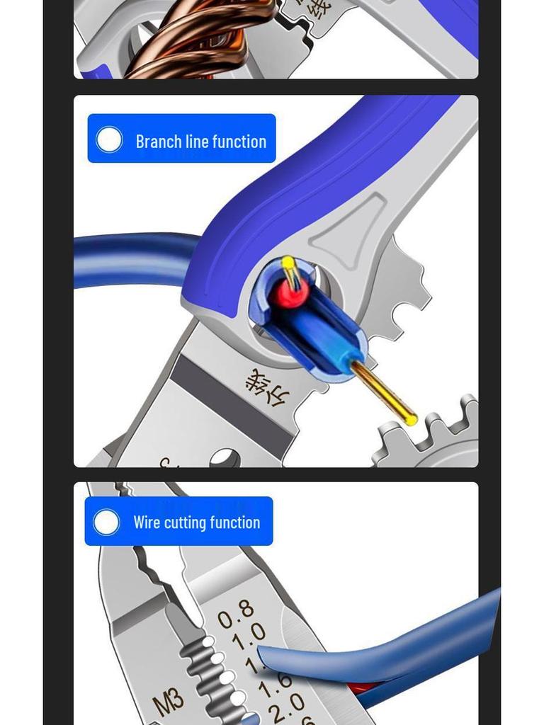 Pro-Grade Multifunction Electrician's Wire Stripper and Cutter Tool Pliers