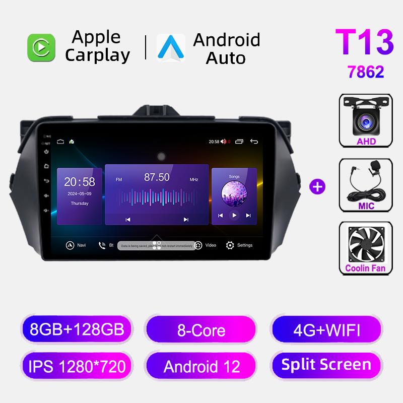 Android 12 For Suzuki Alivio Ciaz 2014-2019 GPS Navigation Carplay Car Radio Multimedia Video Player Autoradio Stereo 4G WIFI