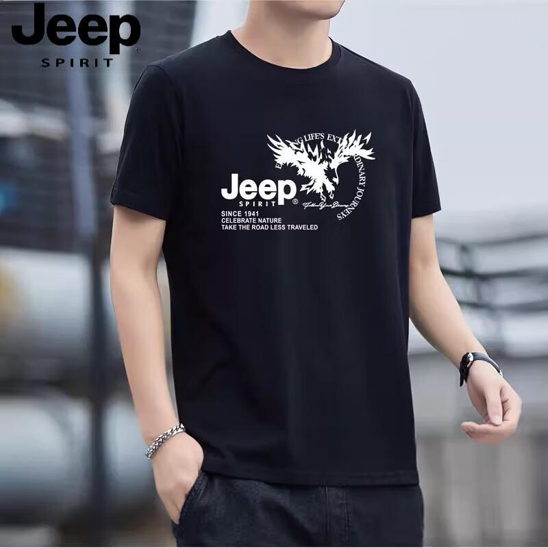 

Мужская футболка JEEP SPIRIT из чистого хлопка с коротким рукавом 5XL