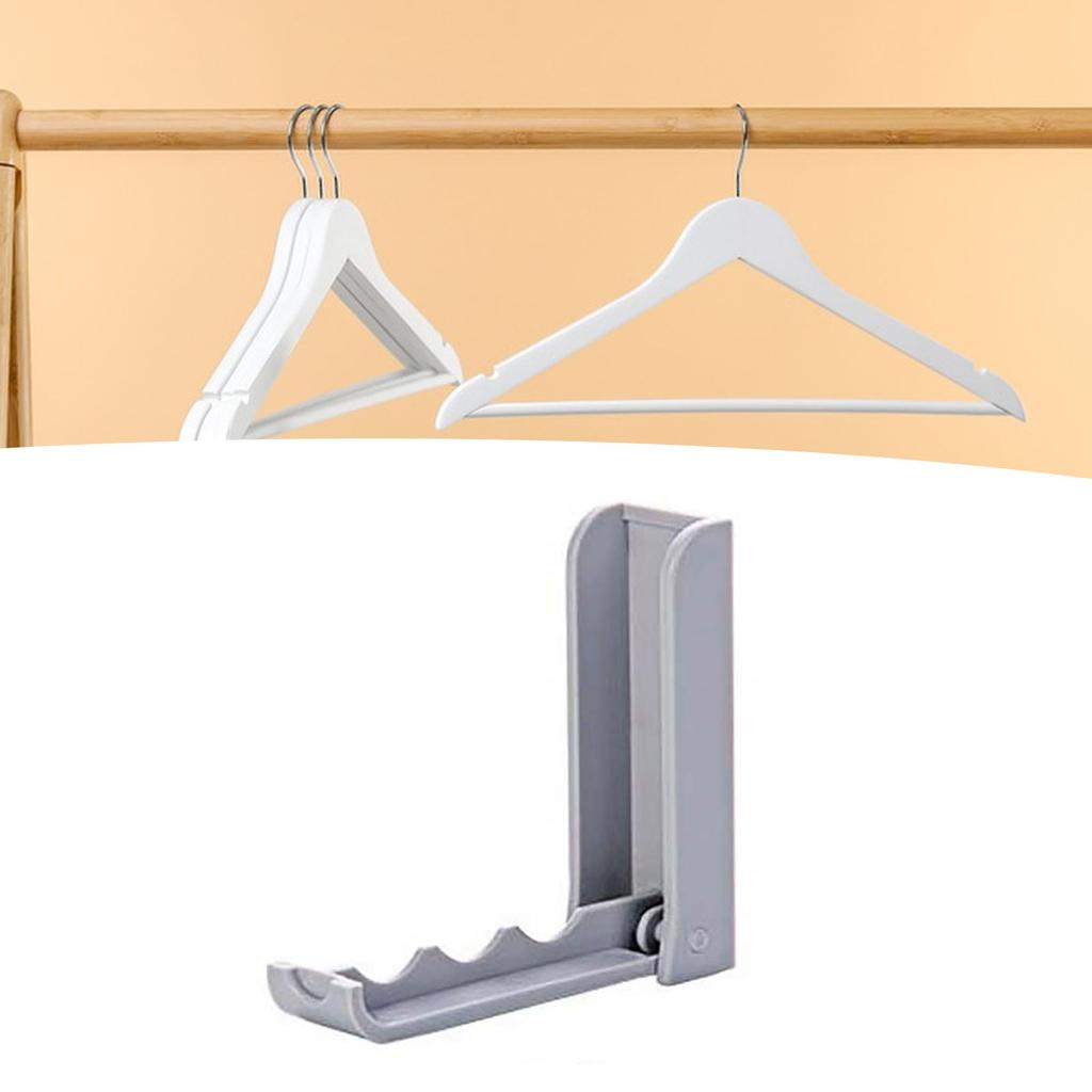 Foldable Hook Self Adhesive Plastic Space Saving Wall Mount Folding Hook for Clothes Hats Gray