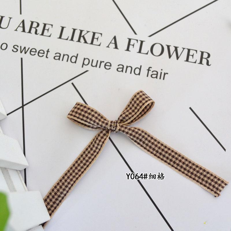 Plaid Ribbon Flower Cake Gift Wrapping Clothing Shoes Hair Accessories Ribbon Bow Diy