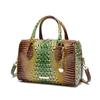 New European and American Handheld Underarm Crossbody Travel Retro Women's Bag Brahmin Crocodile Pattern