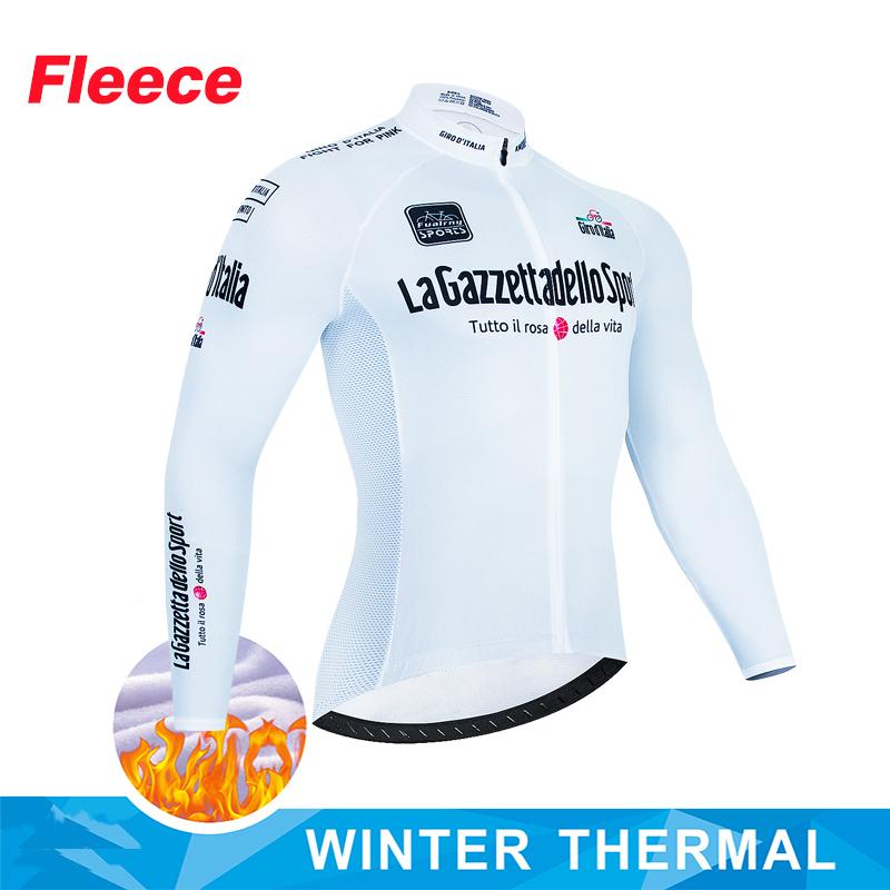 2023 New Cycling Jersey Winter Thermal Fleece Long Sleeve Cycling Clothing MTB Bike Clothes Cycling Bicycle Warm Jacket