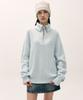Seteo Button-Up Sailor Half Knit Zip-Up Light Blue
