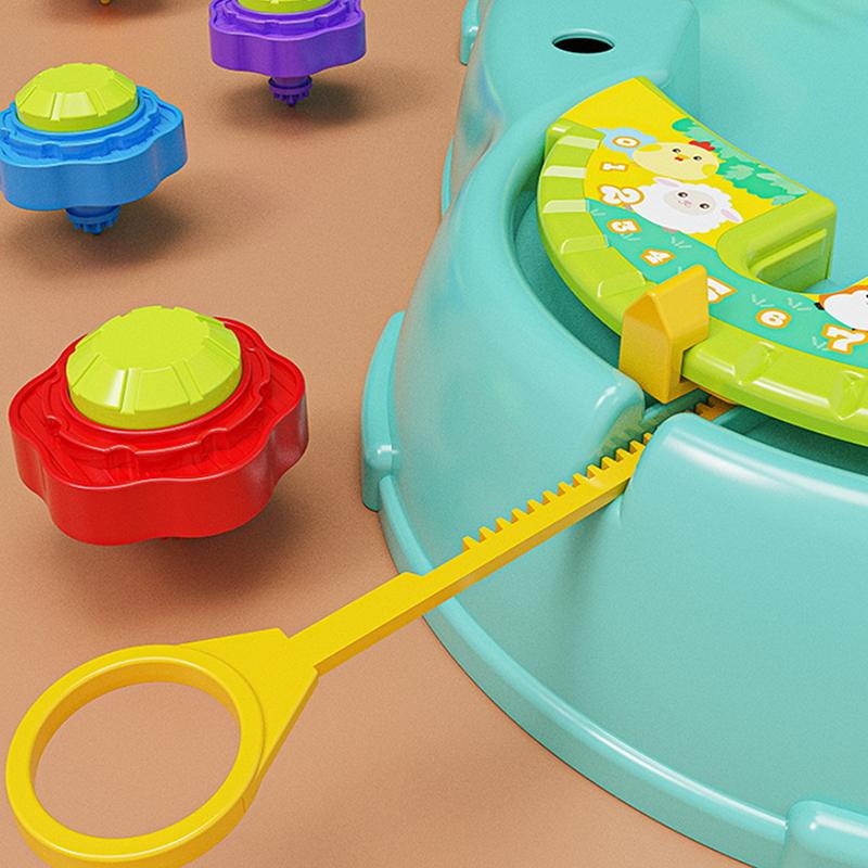 1 Set Multi-Player Battle Children Table Interactive Kit Gyro Big Battle Pull Combat Plate Gyro Play Puzzle Game Toys