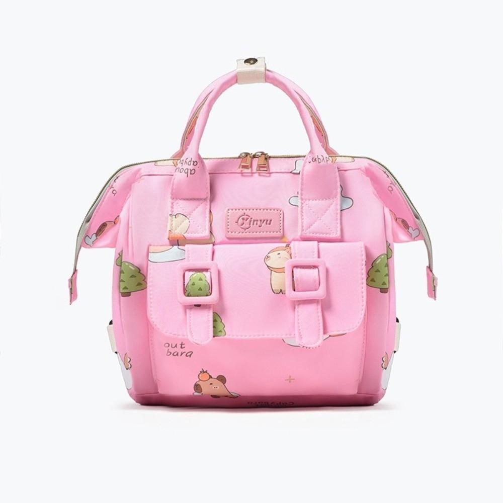 Large Capacity Travel Backpack Cartoon Print Diaper Bag New Breastfeeding Bag