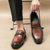 Men's shoes large size casual shoes fashion foot loafers trend British style small leather shoes