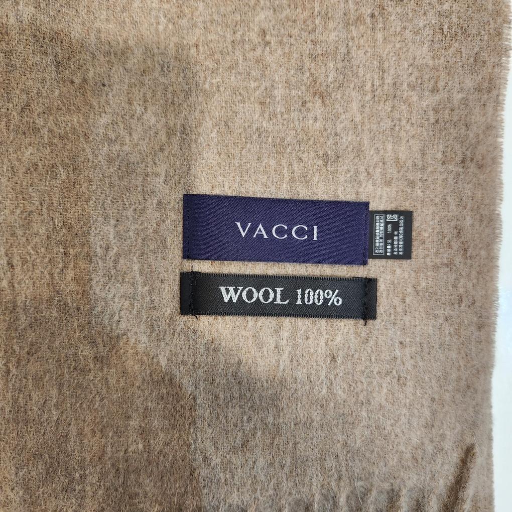 Men's Winter Warm and Cozy 100% Wool Luxury Muffler Brown Beige Plain Long Muffler VM1M4BR116I1-1