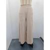 Fashion Loose Elastic Waist Women's Wide Leg Pants High Waist Casual Office Simple Office Trousers with Pockets Solid Color Elegant Clothing