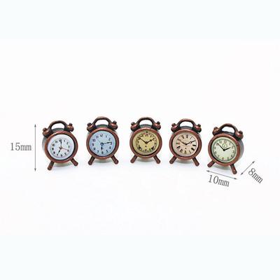 1:12 Doll House Children Miniature Food Scene Model Doll House Accessories Mini Alarm Clock