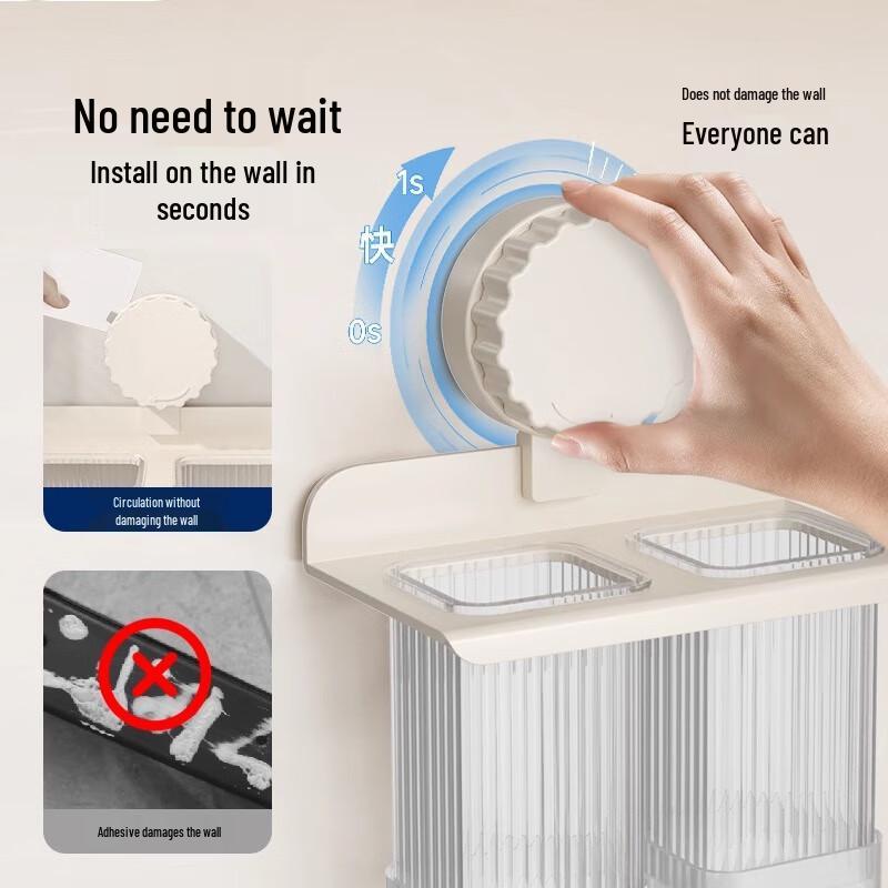 Punch-Free Wall-Mounted Double Chopstick Holder