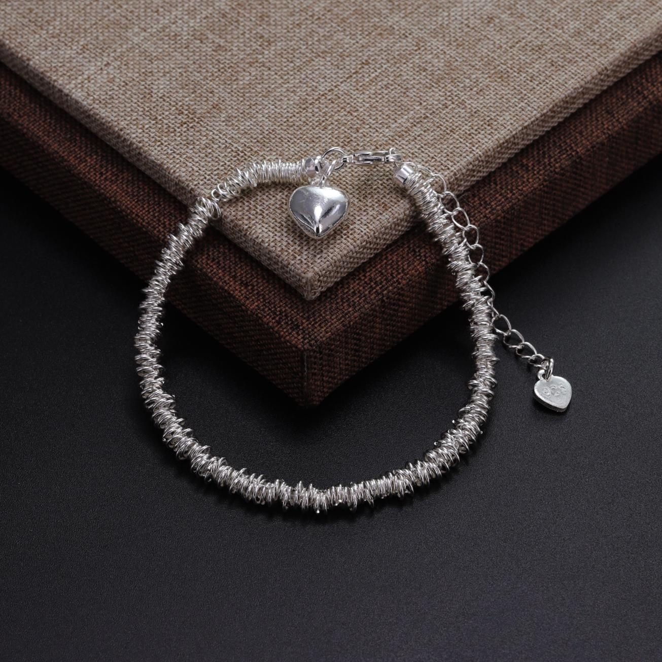 

Премиум универсальный браслет женский персонализированный любовь уникальный подарок свет роскошь серебряный цвет круг мода ручная работа струна серебряный