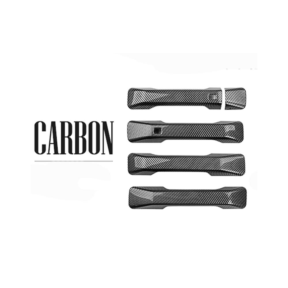 

Car Carbon Fibre/Black Style ABS Touch/Button-Model Exterior Door Handle For Hyundai Santa Fe MX5 2024 2025LHD/RHD Exterior Trim Touch model