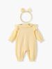 2026 Spring & Autumn Newborn Doll Collar Baby Girl Romper - Super Cute Crawling Outfit