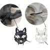 Animal Skeleton Half Mask Women Men Party Stage Show Mask Halloween Carnival Adult Cosplay White Black Wolf Tiger Skeleton Mask