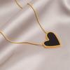 Women's Titanium Steel Heart Pendant Necklace - Elegant, Versatile & Chic Clavicle Chain