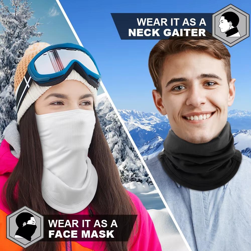 Winter Warm Bandana Half Face Mask Hang-Ear Neck Gaiter Tube Scarf Windproof Ski Fishing Neckerchief Headband Men Women