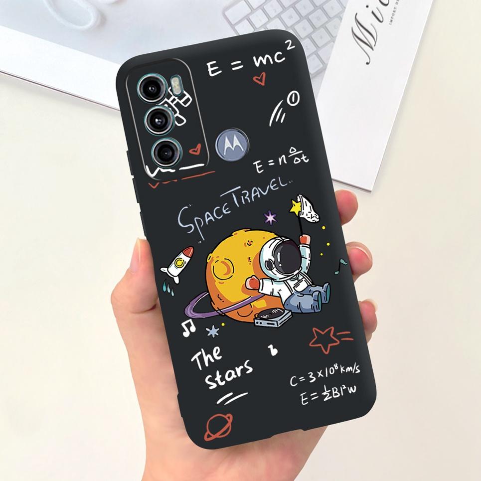 For Cover Motorola Moto G60 5G G50 5G 4G Back Shell Goth Black Night Stylish Cartoon Pattern Funda Case Motorola G50 G60 5G Soft