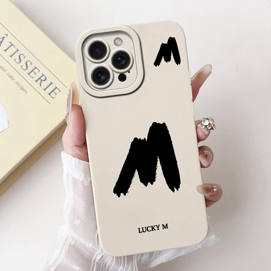 New Fashion Letter Phone Case For iPhone 15 Pro Max 15Pro Soft Silicone Shockproof Cases For iPhone15 15ProMax Covers Bumpers