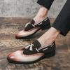 Luxury Brand Tassels Suede Patchwork Loafers Men Wedding Party Dress Shoes Designer Male Formal Footwear Sapatos Tenis Masculino