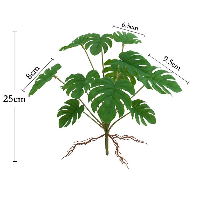 Green Plant Artificial Leaf Wall Decor With Durable Materials For Indoor Garden And Home Office Decor