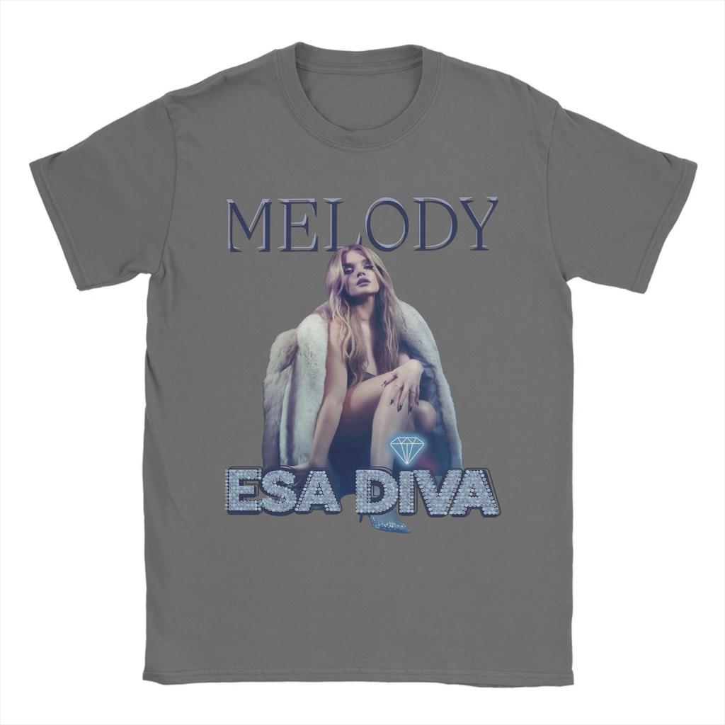 Melody That Diva Eurovisions 2025 Merch Men Women T Shirt 100% Cotton Tee Graphic Printed  Tops T-shirt