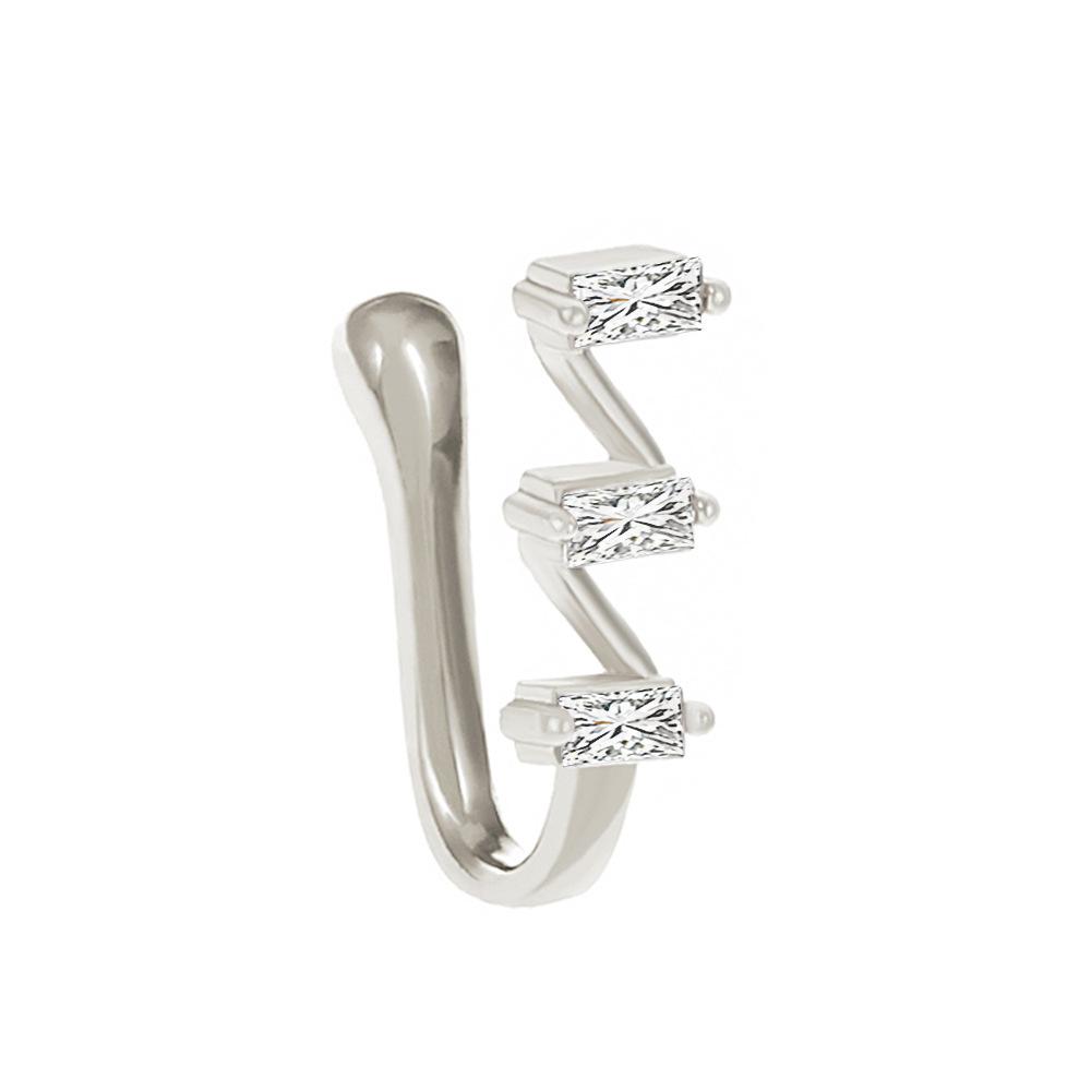 Non Perforated U-Shaped Nose Clip Copper Inlaid Zircon Star Shaped Heart Crown Nose Ring Nose Decoration Puncture Decoration