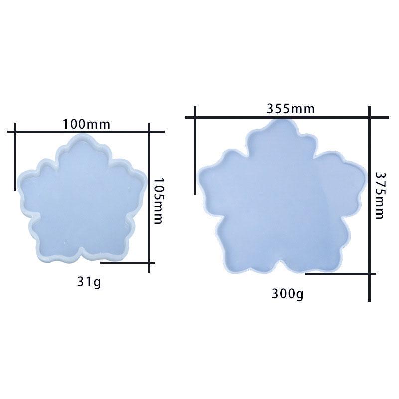 Tea Tray Coaster Silicone Mold Resin Agate Round Flower Mold DIY Mould