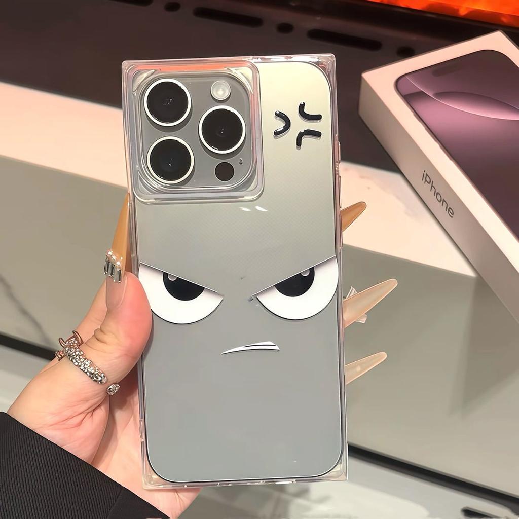 Milk Bad Emoticon Pack Apple 16 Creative Square Mobile Phone Case Anti Fall IPhone15promax Transparent 14 Protective Case
