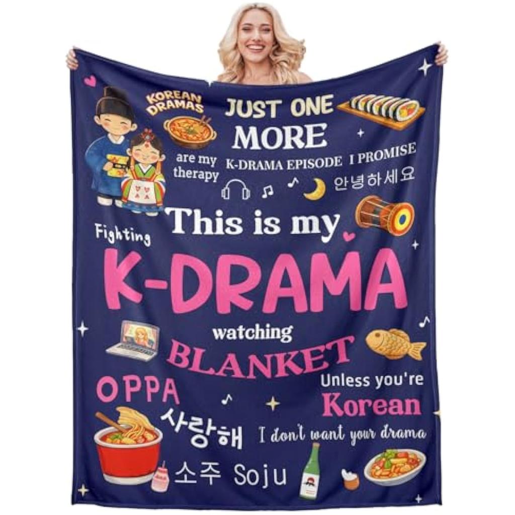 Just A Girl Blanket Flannel Blanket For K-POP LOVERS Soft Perfect Birthday Gift Home Bed Sofa Decor Outdoor Travelling Blanket