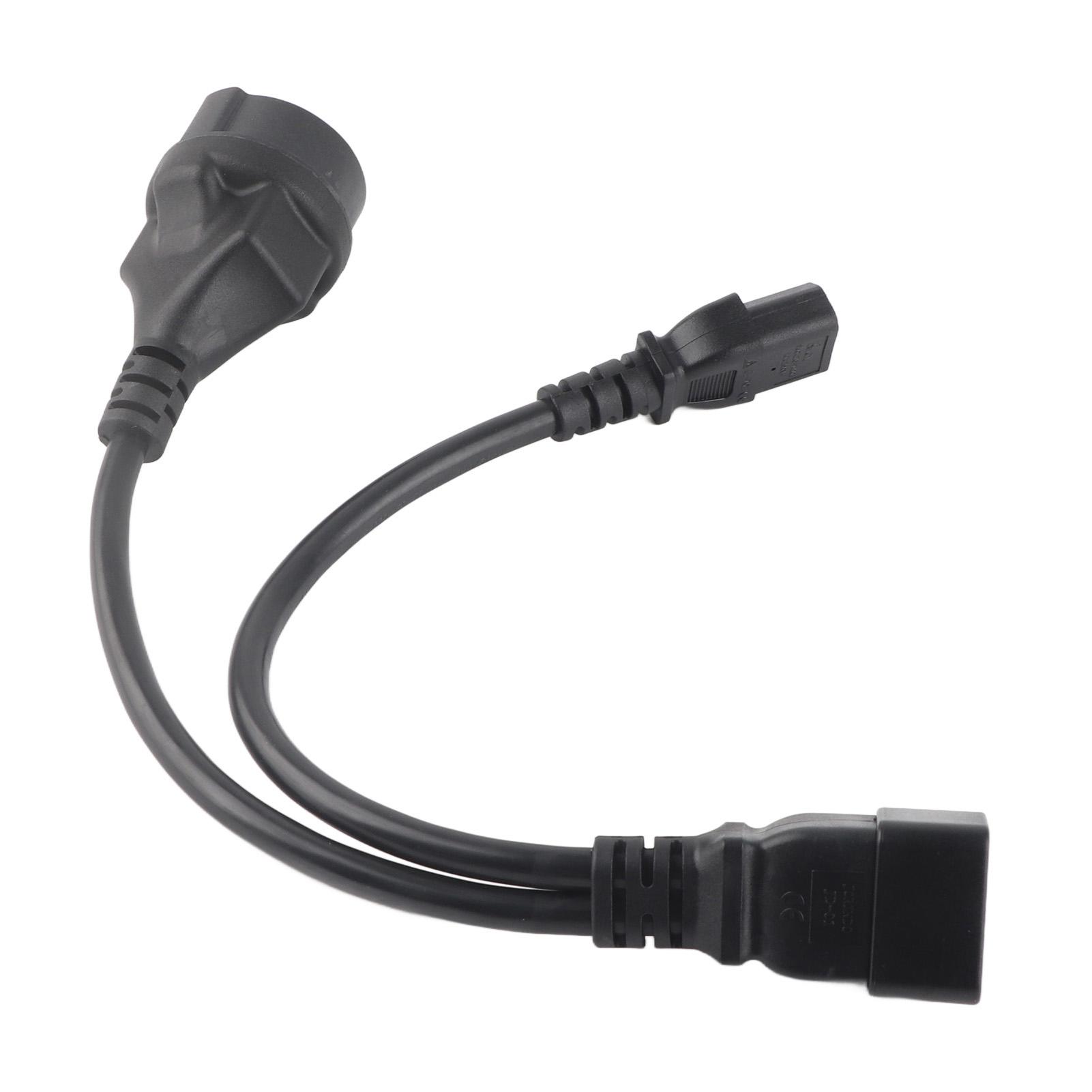 

Кабель питания IEC320 C13 на C20 Однократное усиление 1 вход 2 выхода Огнестойкий ПВХ корпус IEC320 EU Plug