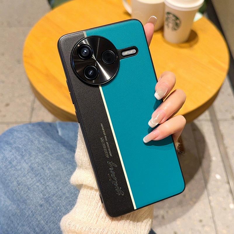Night Lightning Fluorescent Line Two-pigment Leather Case For POCO F7 Pro Poco F7 Ultra Lens Protect Cover