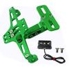 Motorcycle License Plate Mount With LED Light Adjustment License Plate Frame Set