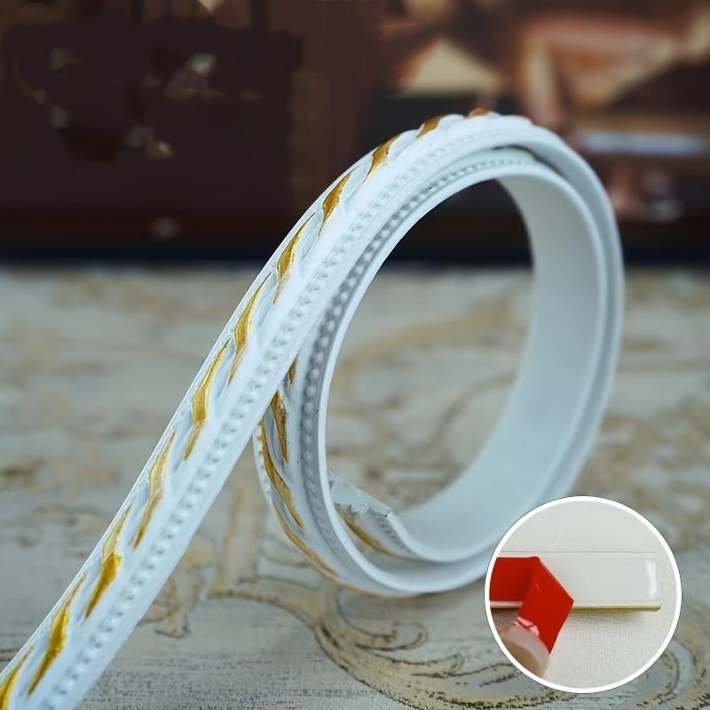 1PC 1m/39.37inch PVC Self-adhesive Line Trim Width Door Windows Ceiling Trim Edge Photo Frame Dressing Mirror Frame Decor Edge S