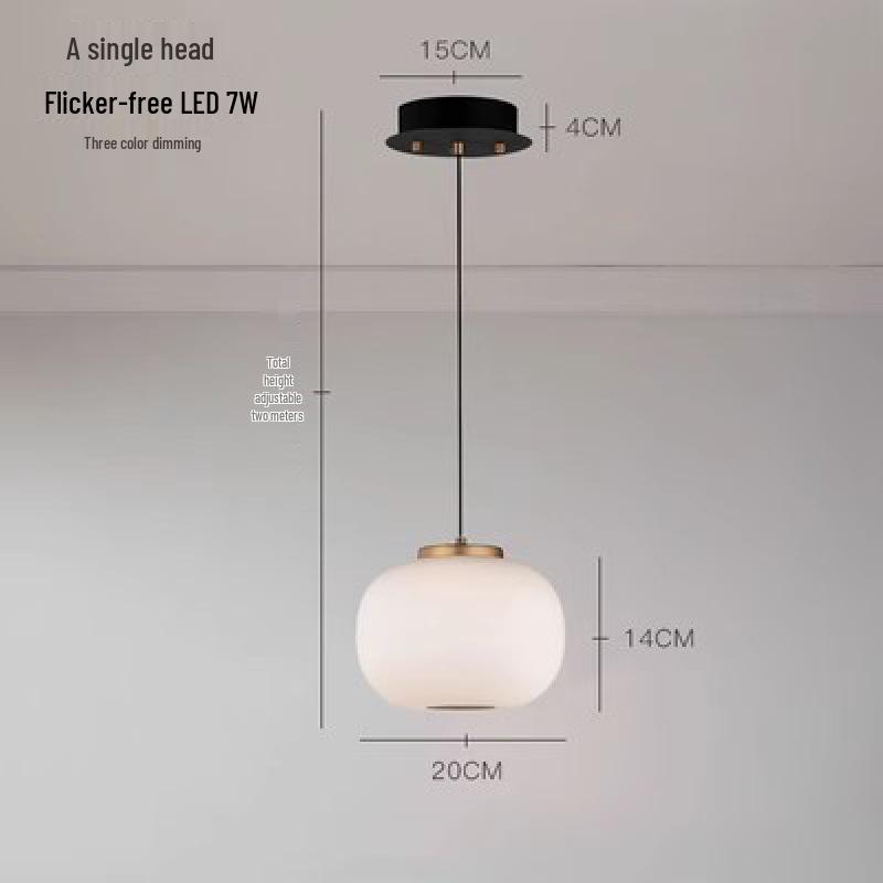 Wabi-Sabi Style Nordic Glass Pendant Light for Japanese Modern Minimalist Decor