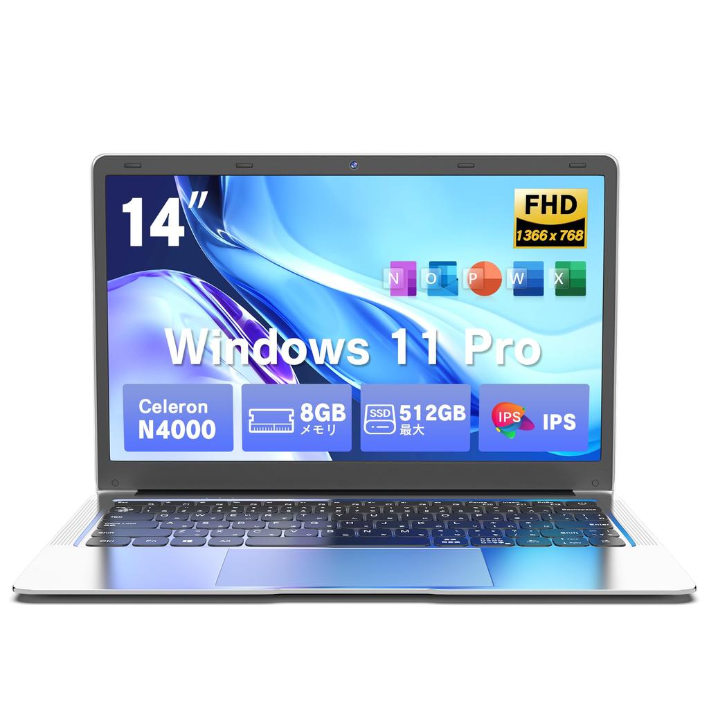Dobios Windows 11 Laptop with Japanese Webcam USB Mini and Celeron N4000 Lightweight and ideal for and those working from home or using 128GB Office,